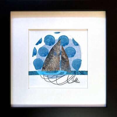 Let your dreams set sail  |  6 x 6  |  collage encadré