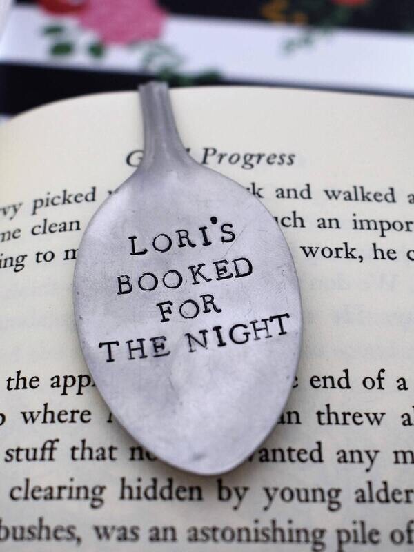 Custom Hand stamped Spoon Bookmark