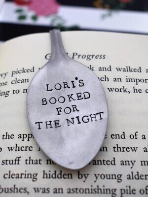 Custom Hand stamped Spoon Bookmark