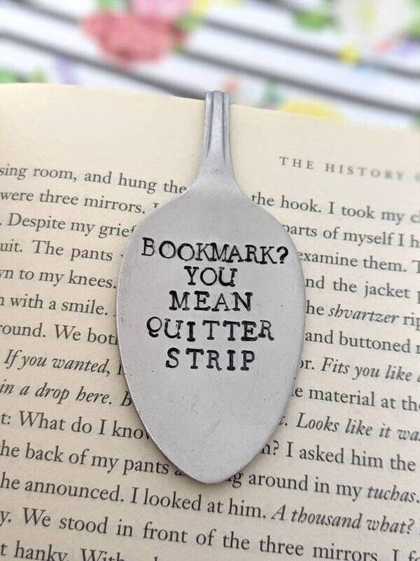 Hand Stamped Spoon Bookmark