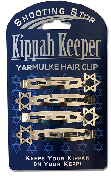 Kippah Keeper Yarmulke & Hair Clips – Silver, Individual Card – Order –  Kippah Keepers