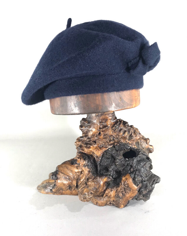 Scottish Pure Wool Beret With Triangle Bow