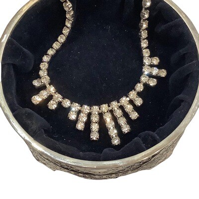 ​Vintage Rhinestone Necklace & Earrings - Estate Jewellery