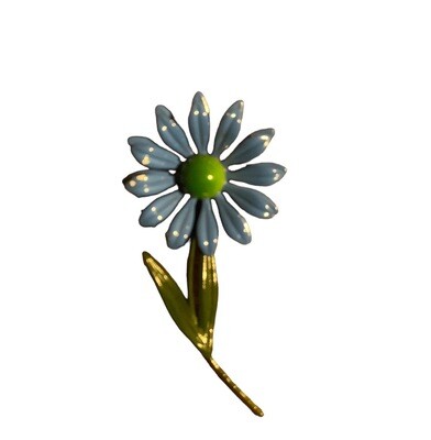 ​Lovely 1950s Painted Enamel Flower Brooch