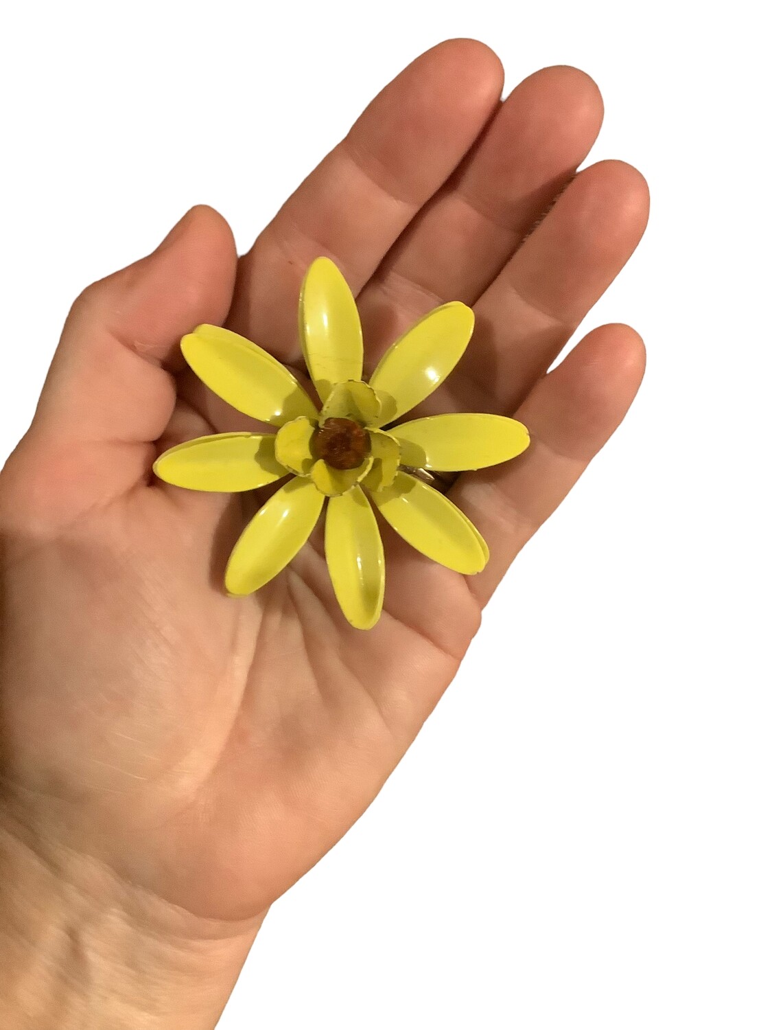 Yellow flower brooch deals