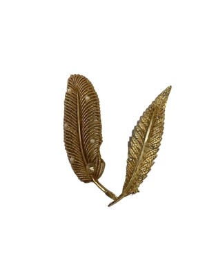 Gorgeous Vintage Leaf Brooches x 2