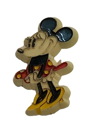 Vintage 1970’s Walt Disney Minnie Mouse Plastic Brooch