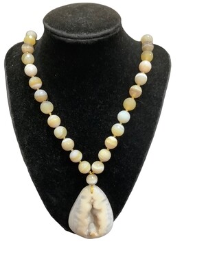 Raw Agate Citrine Necklace - High End Jewellery
