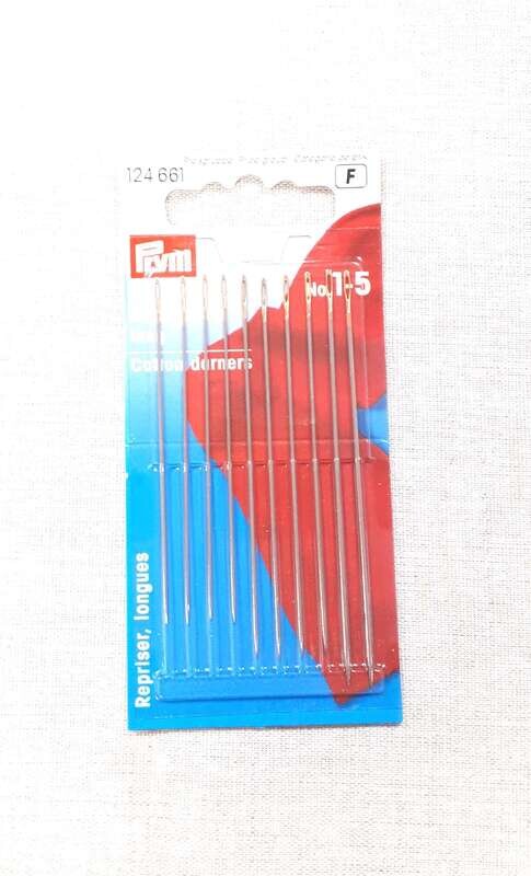 Agujas largas para bordar 7,5cm, 7cm ó 6,2cm