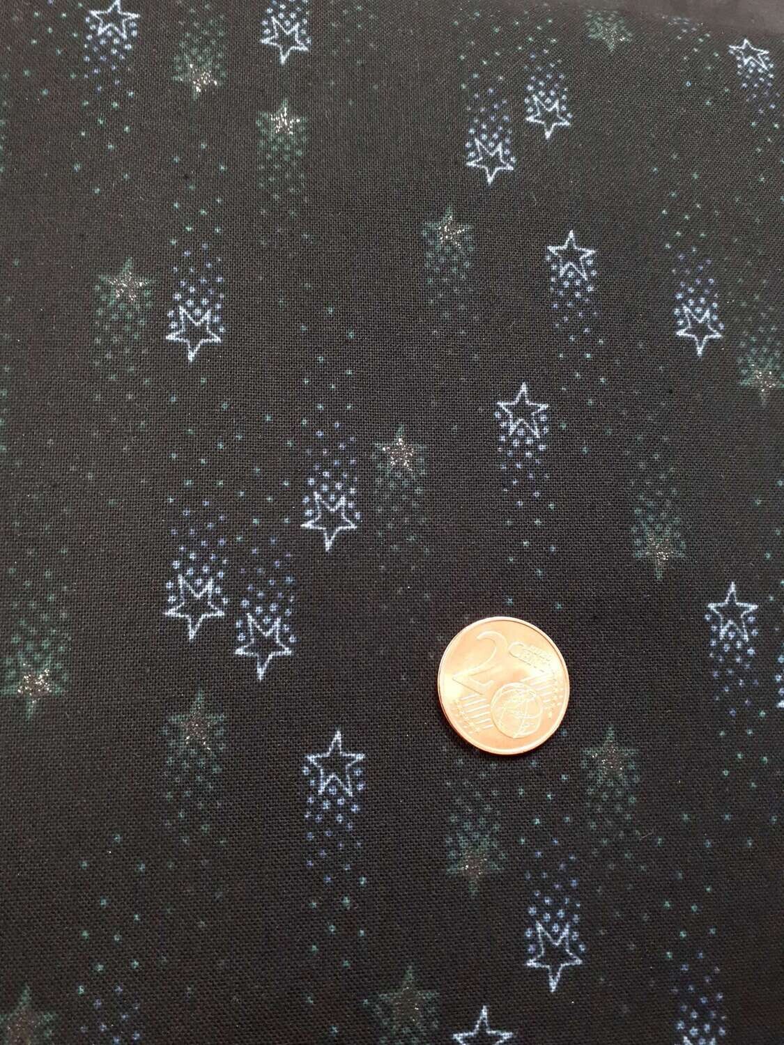 Tela Americana negra con estrellas