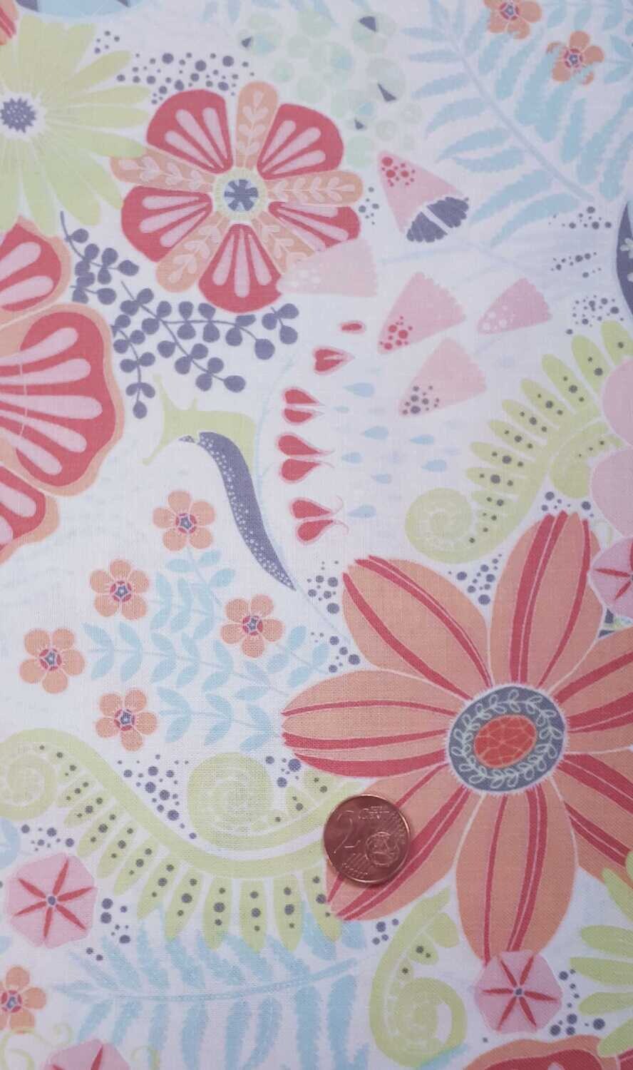 Tela Americana con flores grandes