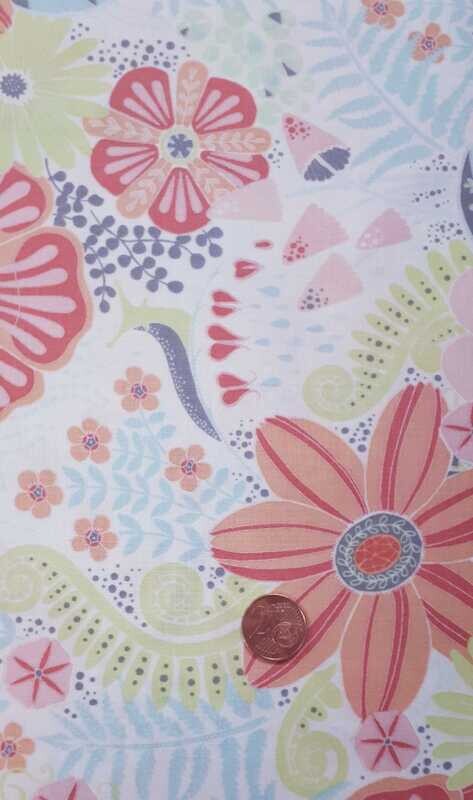 Tela Americana con flores grandes