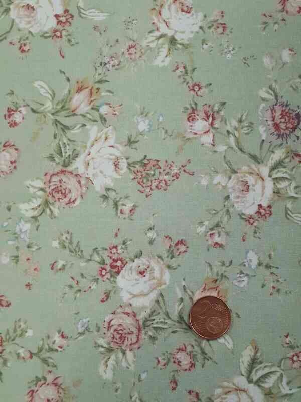 Tela Americana con flores