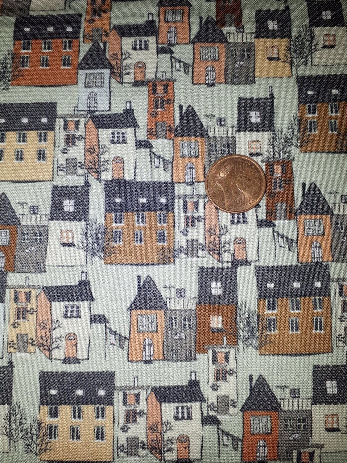 Tela Americana con casitas