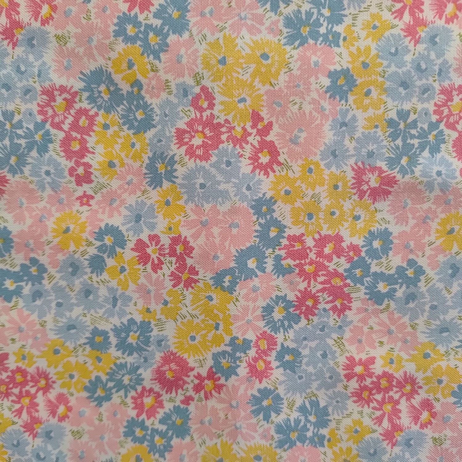 Tela de flores multicolor