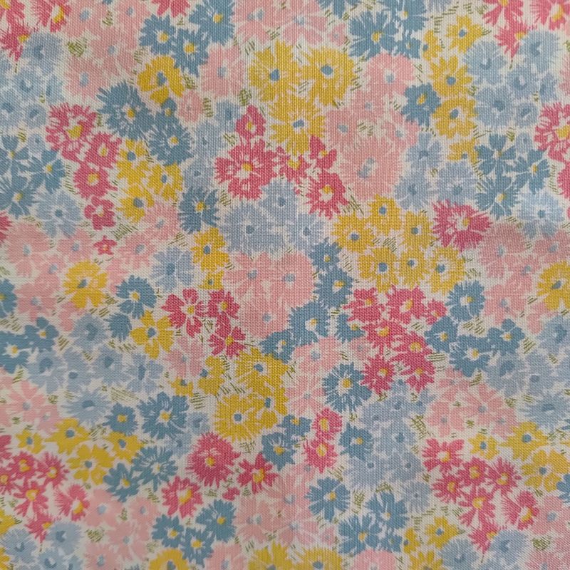 Tela de flores multicolor