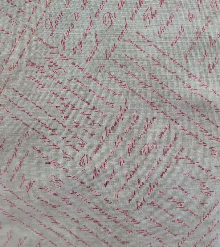 Tela de letras rosas