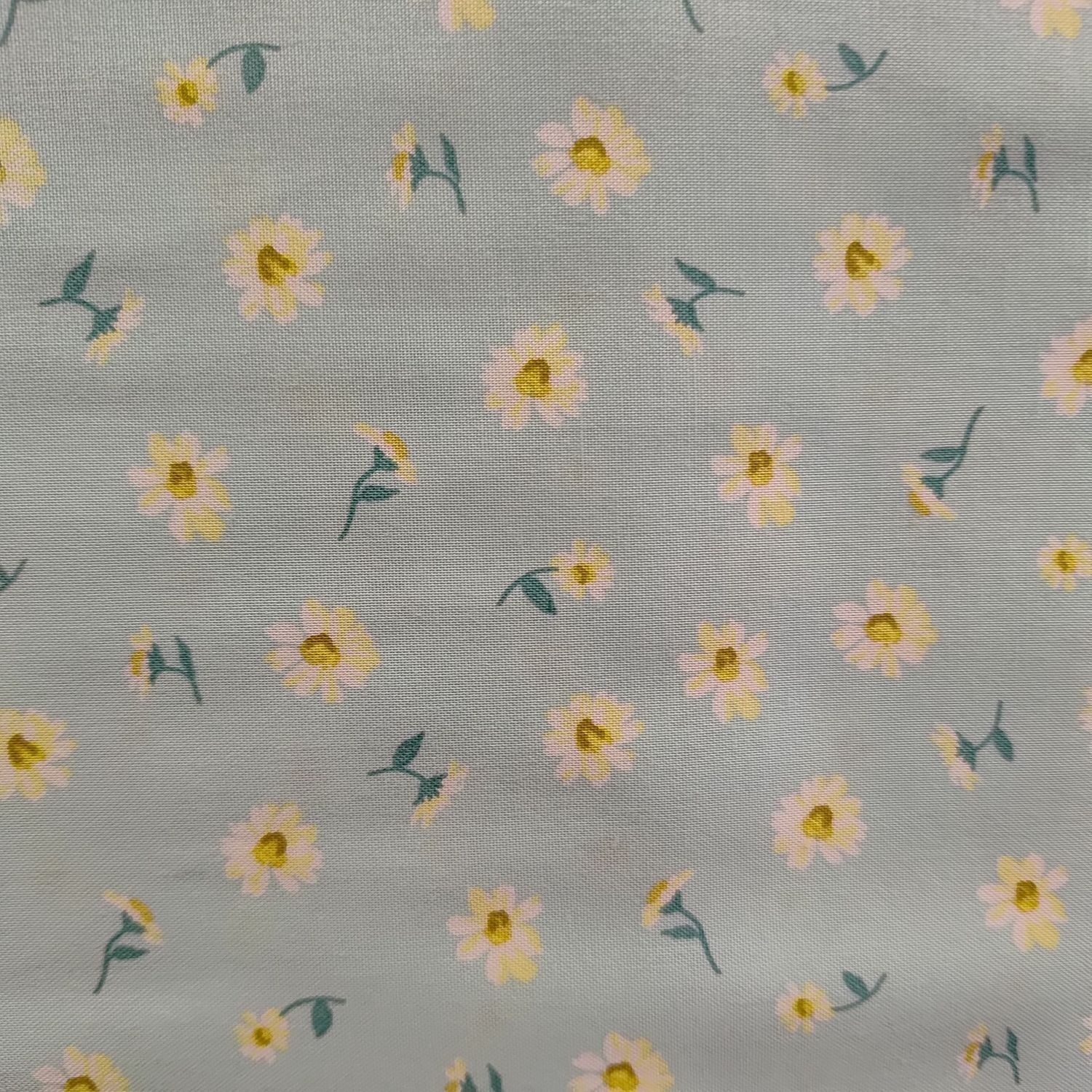 Tela Americana Azul con margaritas