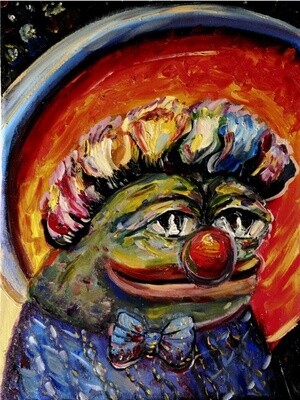 Honkler Pepe (Print on canvas with handpainted touches of painting)