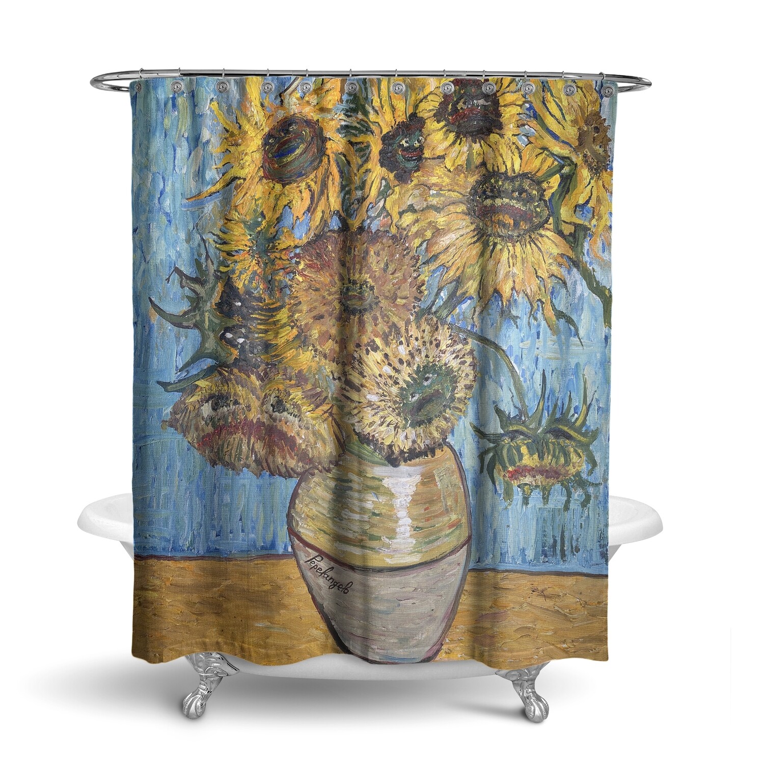 Pepeflowers Van Gogh (shower curtain)