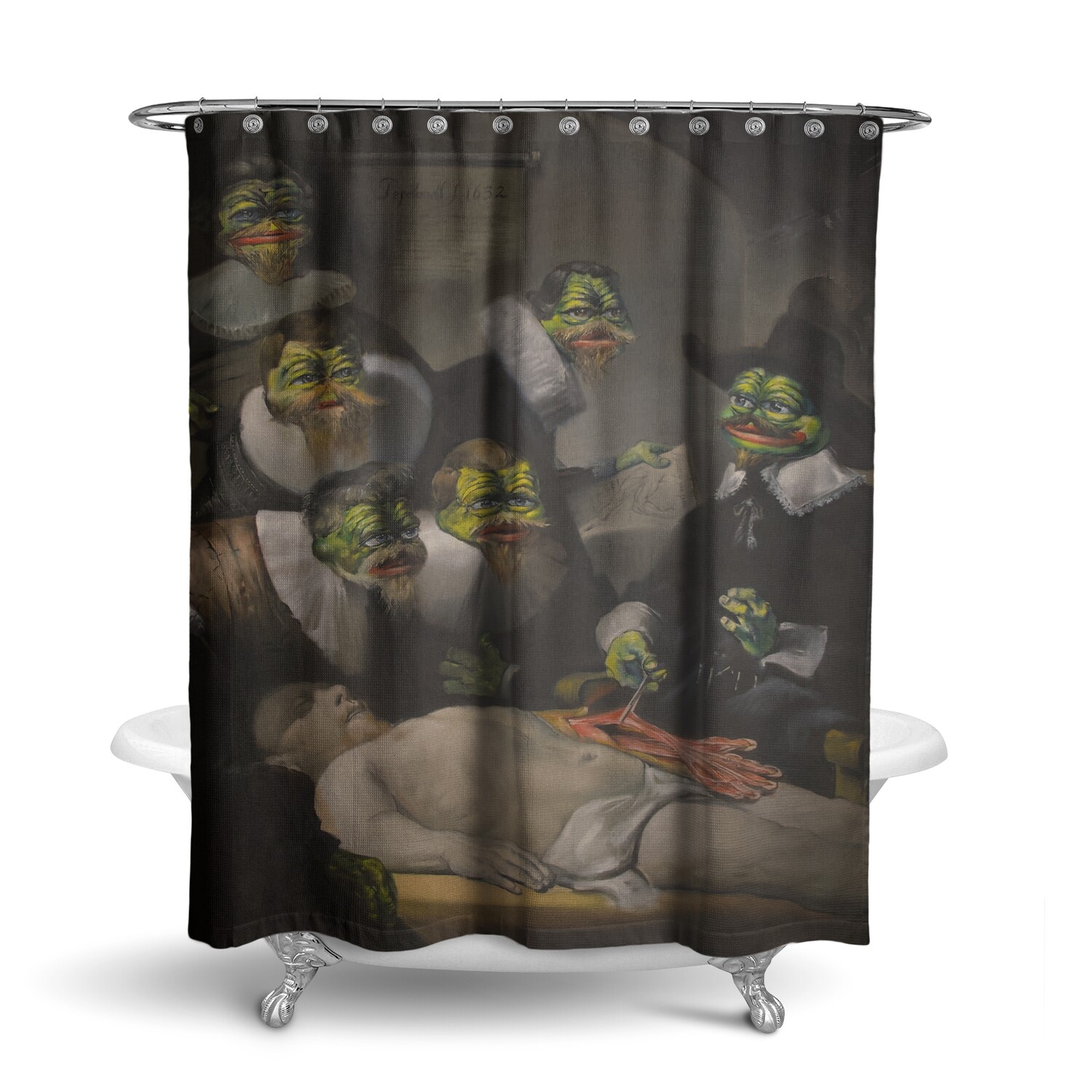 Autopsy of Pepe (shower curtain)