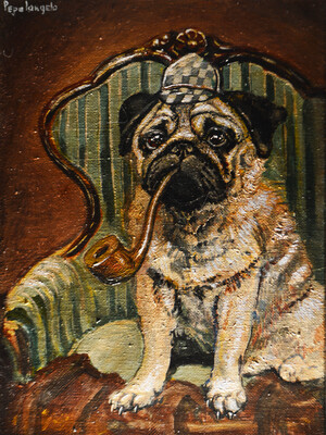 Sherlock Pug (Oil painting)
