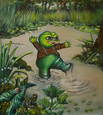 Apu Pepe (Print on canvas with handpainted touches of painting)