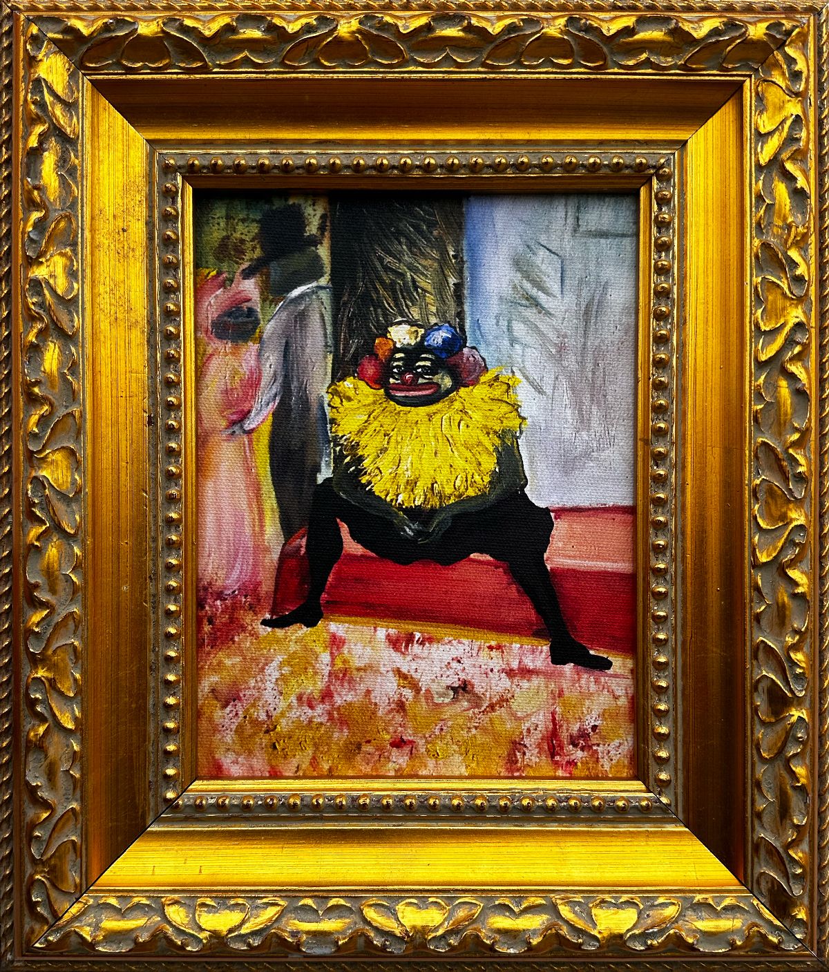 Pepe Clown (Print painting in a unique frame)