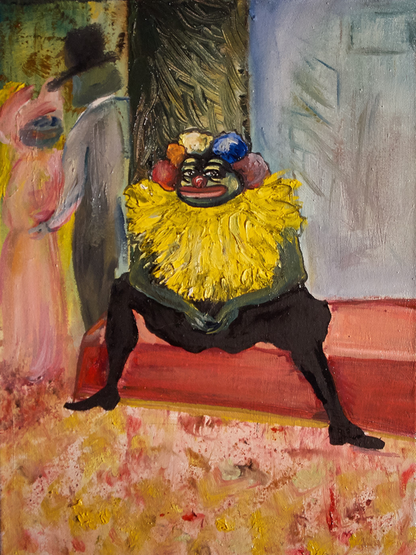 Pepe Clown (Print painting in a unique frame)