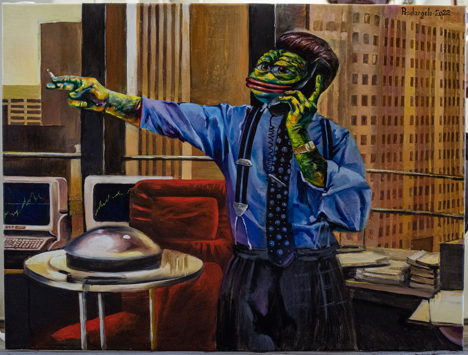 The Pepe of Wall Street, Size: 30x40
