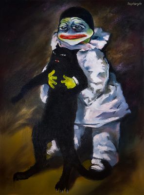 Pepe Pierrot With A Cat