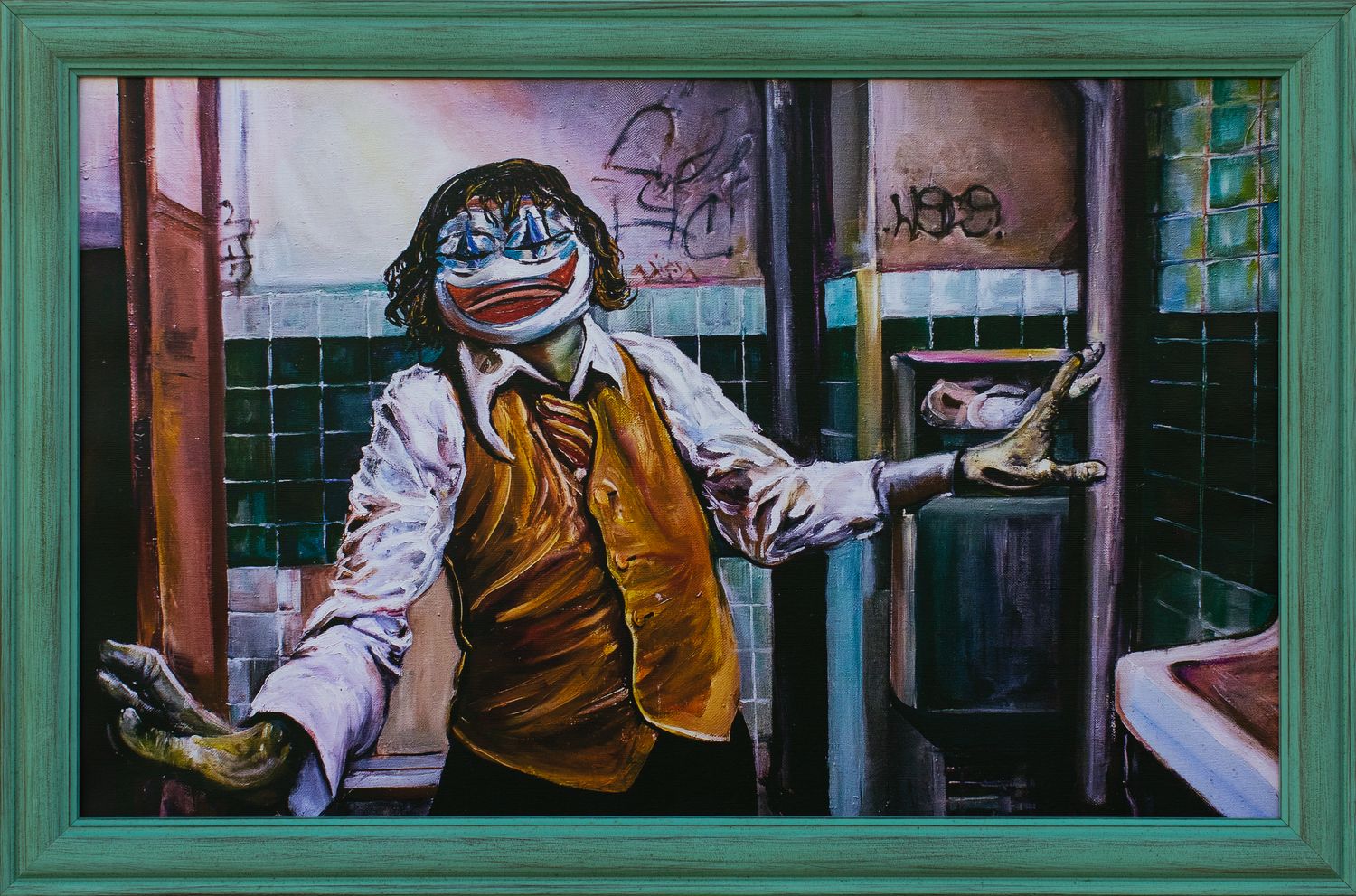 Pepe the Joker Dancing in the Toilet Alone