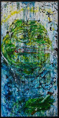 Pepe in the Style of Pollock