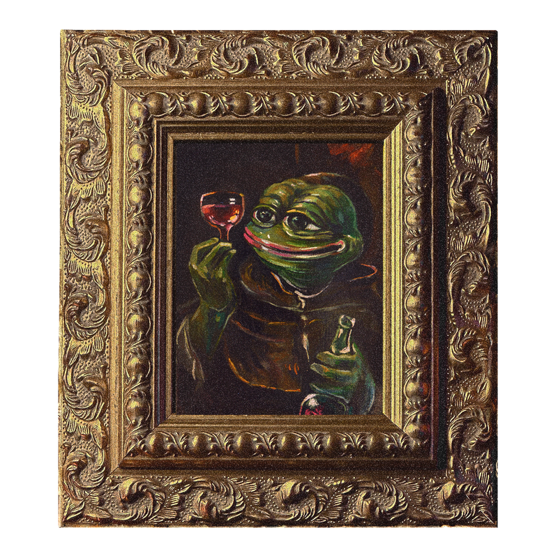 Monk With a Wine Bottle