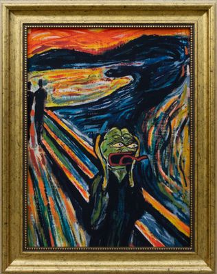 Scream (Print painting in a unique frame)