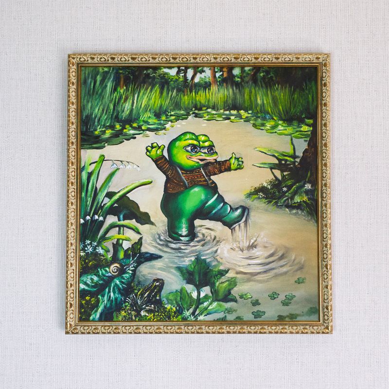 "APU PEPE IN RUBBER BOOTS" (Print on canvas)