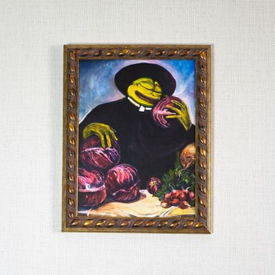 "PEPE, A CABBAGE LOVER" (Print on canvas)