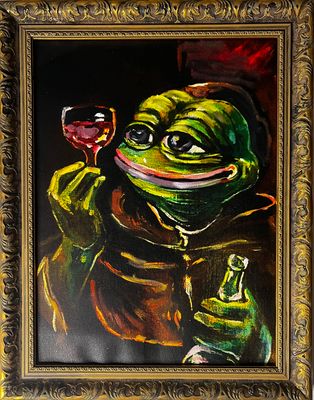 Monk With a Wine Bottle