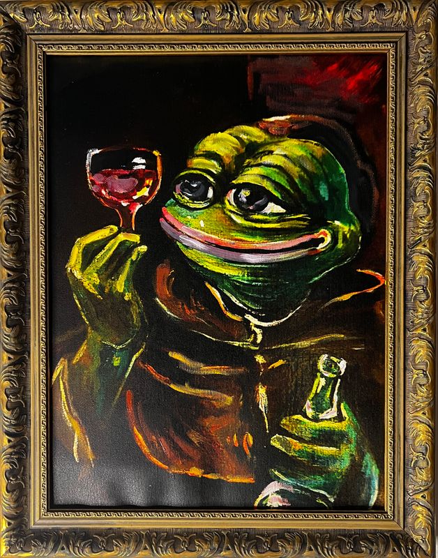 Monk With a Wine Bottle