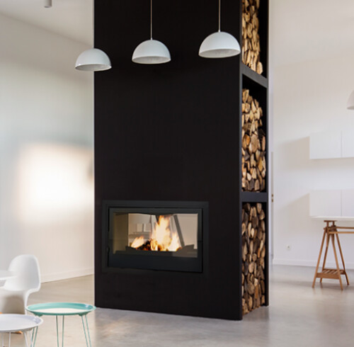 Axis 1000DS Double Sided Inbuilt Fireplace