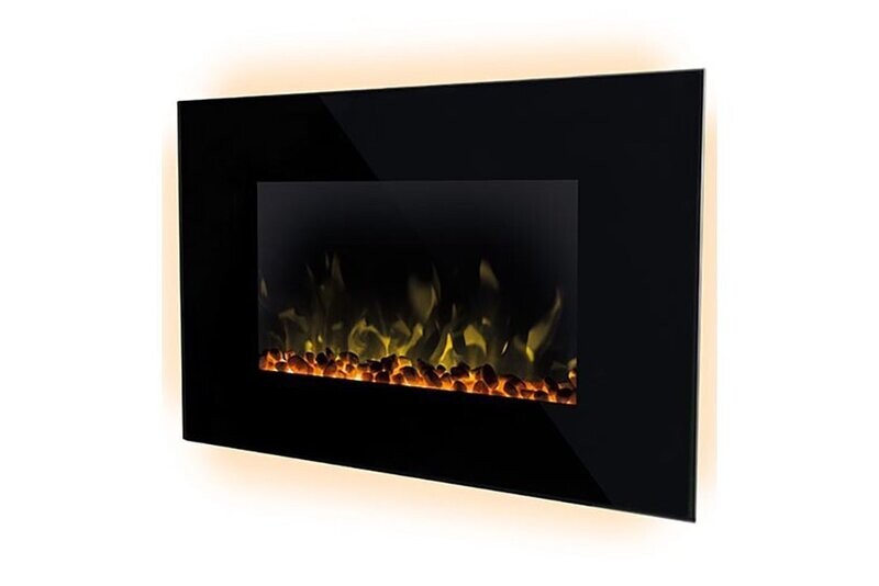 Toluca Deluxe 2kW Optiflame Wall Mounted Fireplace