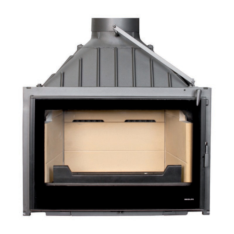 Seguin Visio 8 Plus Cheminee Fireplace Black Line with Swing Door