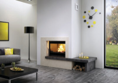 Seguin Super 9 Black Line Cheminee Fireplace with Swing and Lift door