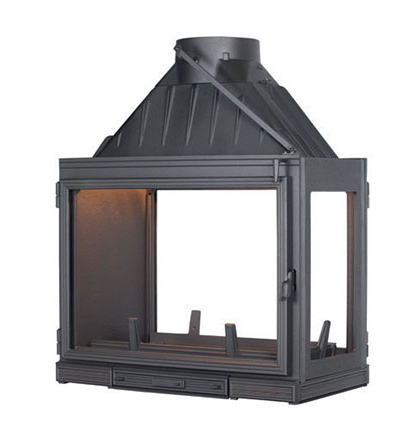 Seguin Multivision 8000 EPI Cheminee Fireplace - Three Sided with Swing Door