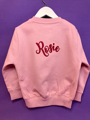 Name On The Back Personalised Children's Sweatshirt