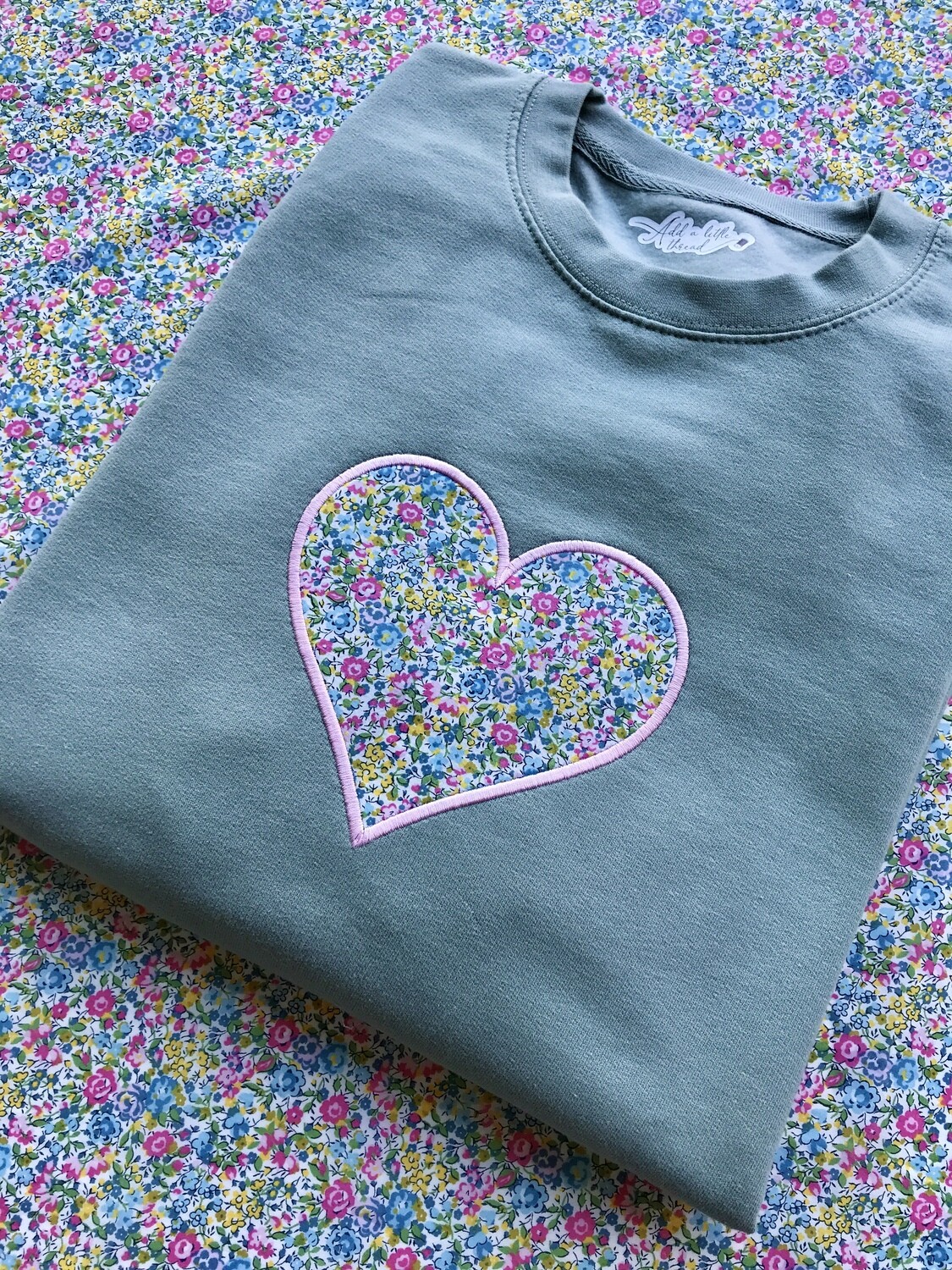 Heart Design On Relaxed Fit Sweatshirt