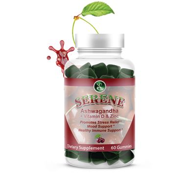 Serene Ashwagandha Plus Vitamin D &amp; Zinc Gummies