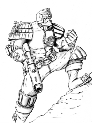 Judge Dredd (original Illustration)