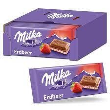 MILKA CHOCOLATE BAR 100gr  STRAWBERRY (22PACK)