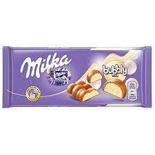 MILKA CHOCOLATE BAR 100gr BUBLY WHITE (15PACK)